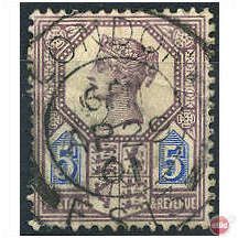 1892 SG207a 5d Dull Purple & Blue Fine Used