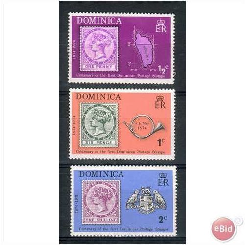 Dominica stamps 1974 - SG 415-417 Cent Dominican Postage part set