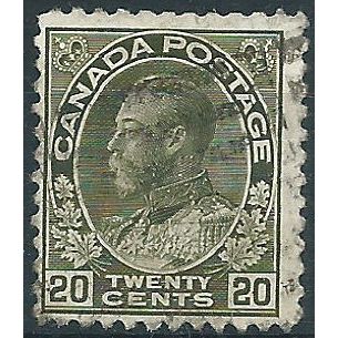 Canada 1912 SG212 20c Olive-Green Good/Fine Used....