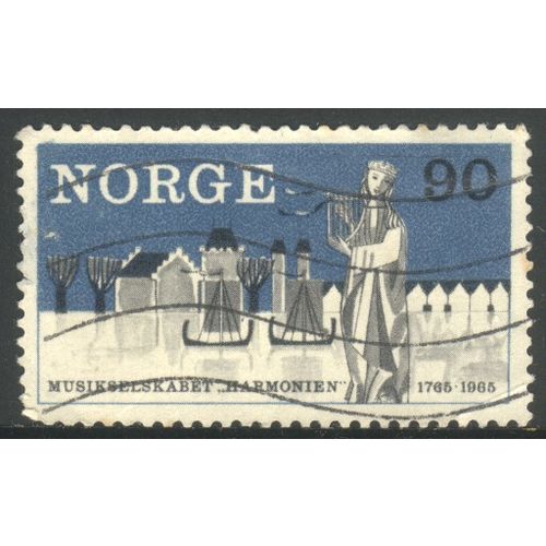 Norway 1965 - SG584 - 90 ore black/blue - St. Sunniva & Bergen Buildings - used