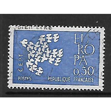 FRANCE 1961 EUROPA 50c BLUE SG 1540 FINE USED