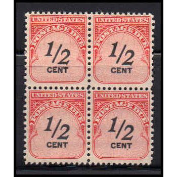 J88 1/2c Postage Due Fine MNH Blk/4 O7062