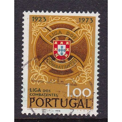 PORTUGAL 1973 50th ANNIV SERVICEMENS LEAGUE 1E VALUE USED SG1519