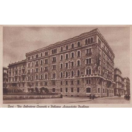 Bari Italy Italian Palazzo Acquedotta Pugliese Salvatore Antique Postcard
