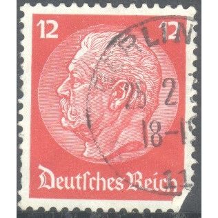 Germany 1932 - SG480 - 12pf orange red - President Von Hindenburg - used 7