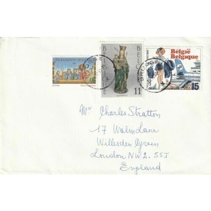 Belgium Brugge to London UK Cover Brugge Cancel written VGC