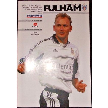 FULHAM v WEST BROMWICH ALBION LEAGUE DIV 1 2000