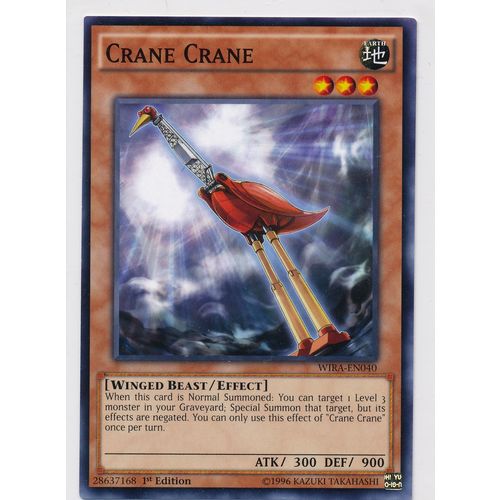 YuGiOh Winged Raiders WIRA-040 Crane Crane 1st Edition
