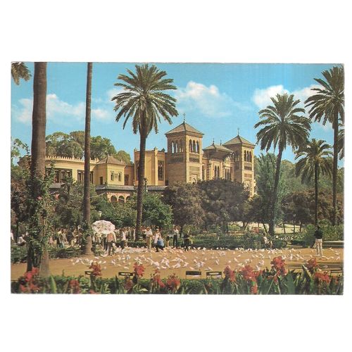 AMERICA SQUARE, MUDEJAR PALACE, SEVILLA...unused vintage postcard =