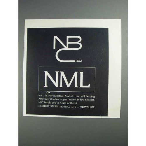 1968 Northwestern Mutual Life Ad - NBC and NML