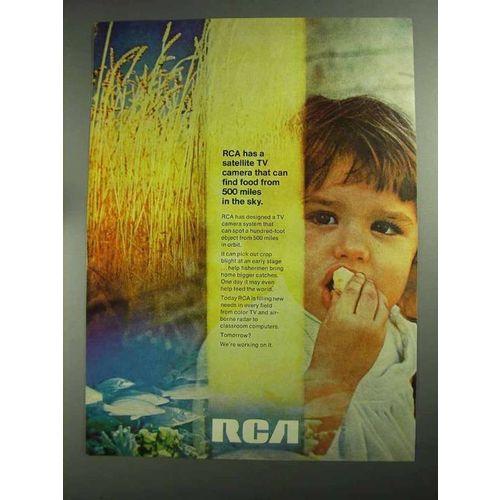 1968 RCA Satellite TV Camera Ad - Find Food