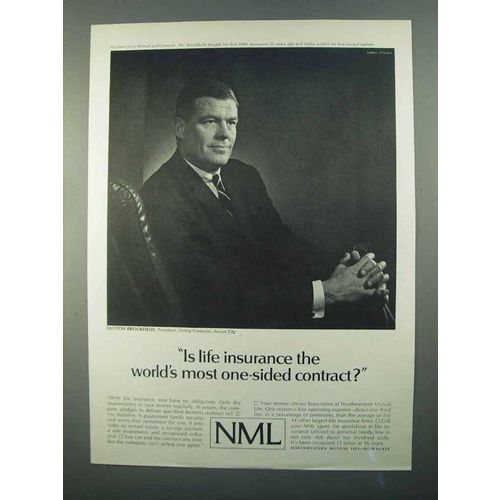 1968 Northwestern Mutual Life Ad - One-Sided Contract