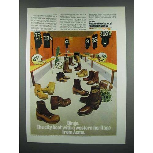1973 Dingo Boots Ad - Western Heritage from Acme