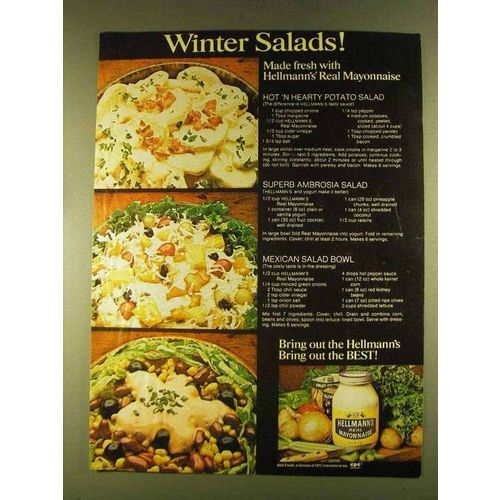 1980 Hellmann's Mayonnaise Ad - Superb Ambrosia Salad