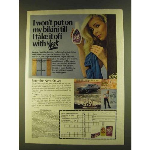 1980 Neet Hair Remover Ad - I Won't Put on My Bikini