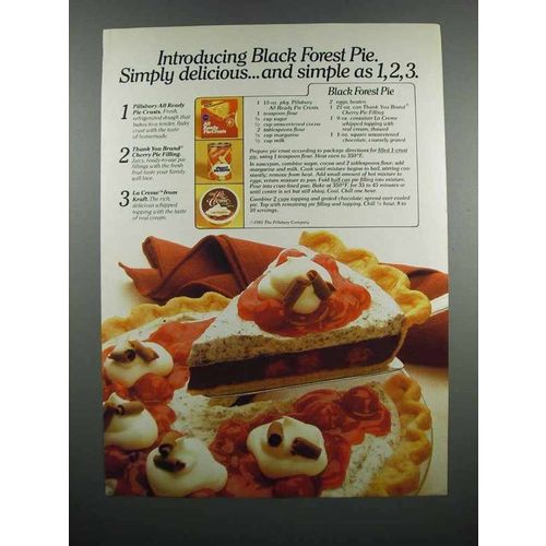 1983 Pillsbury Pie Crusts & Kraft La Crme Ad
