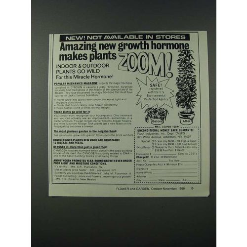 1986 Rush Industries Dynogen Ad - New Growth Hormone