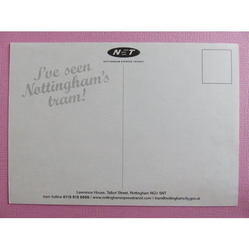 Nottingham Express Transit Tram, Nottingham, Nottinghamshire Postcard