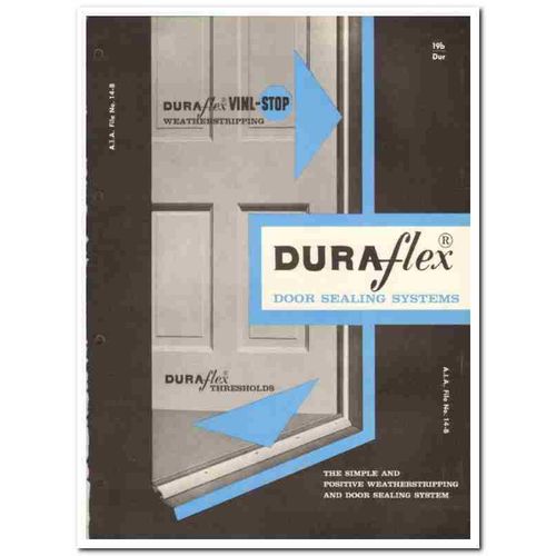 DURAFLEX COMPANY 1958 door sealing system weatherstrip vintage catalog