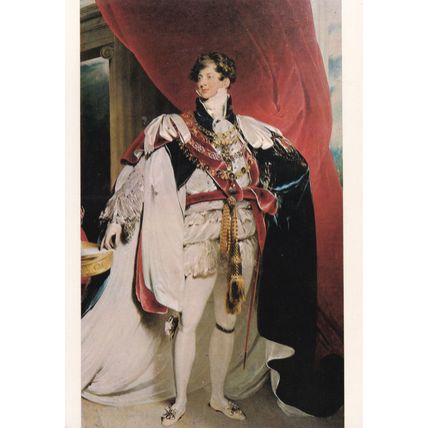 Colour Postcard - George IV in his Coronation Robes by Lawrence