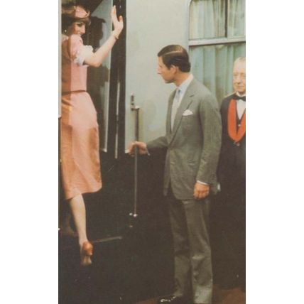 Princess Diana Waterloo Railway Station London Waving Wedding Royal Postcard