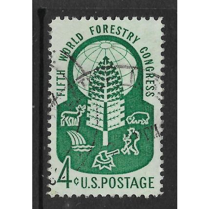 USA 1960 FIFTH WORLD FORESTRY CONGRESS 4c GREEN CONGRESS SEAL SG1155 FINE USED