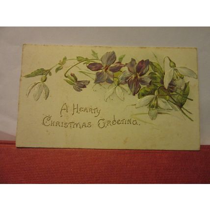 folded VICTORIAN CHRISTMAS GREETINGS CARD by W. Hagelberg /