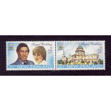 NEW ZEALAND 1981 ROYAL WEDDING SG 1247 / 1248 SET 2 VALS UM MINT #3