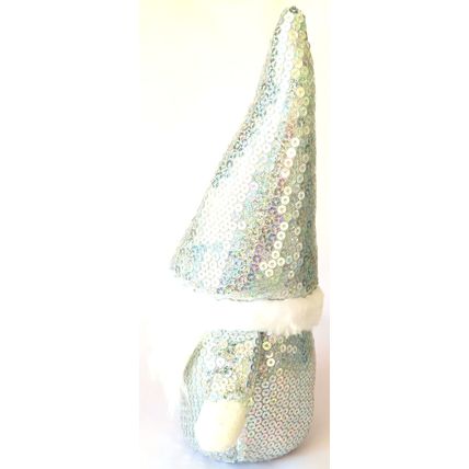 Christmas Gonk Silver Sequins 26 CM