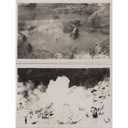 Disaster Weather 2x Unidentified Japanese Antique Real Photo Postcard srd