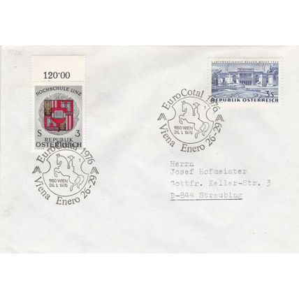 Austria 1976 Eurocotal 76 ViennaFDC special cancel typed VGC