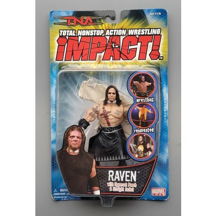 wwe tna wwf ljn classic superstars raven w/uppercut wrestling figure