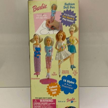Vintage Barbie 2001 Fashion Doll Pen with Stand #6718 Rose Art so Stylish