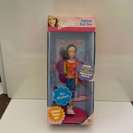 Vintage Barbie 2001 Fashion Doll Pen with Stand #6718 Rose Art so Stylish