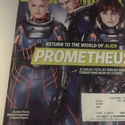 May 2012 Entertainment Weekly Promtheus Cover