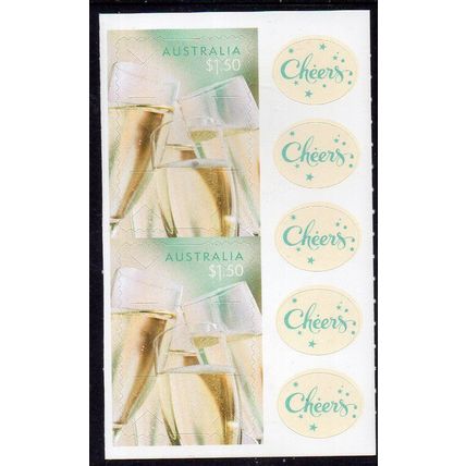 AUSTRALIA: 2024, OCCASIONS. CHAMPAGNE FLUTES, 2 MINT SELF-ADHESIVE STAMPS.