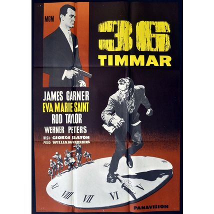 36 HOURS 1963 James Garner, Rod Taylor, Eva Marie Saint SWEDISH POSTER