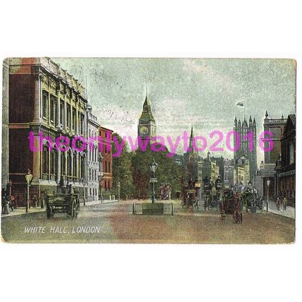 White Hall, London, 1907, Postcard