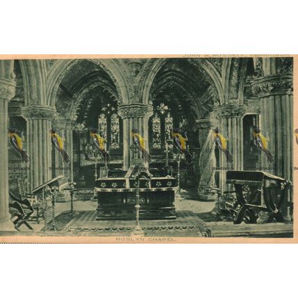 Roslyn Chapel, Edinburgh, Part Divided Back, Raeburn John Russell Postcard