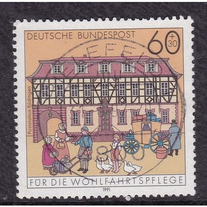 Germany 1991 Budlingen Post Station 60+30pf Fine Used SG 2416 VGC