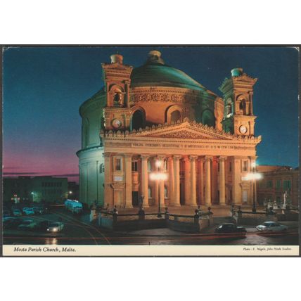 Mosta Parish Church, Malta, c.1970s - John Hinde Postcard