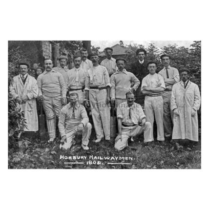 pu1744 - Horbury - Railwaymen in 1908 - print 6x4