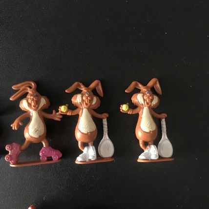 Nestle Nesquik Rabbits Sports Tennis, Roller Skating FIVE VGC + 2 damaged