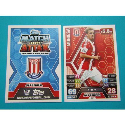 257. Marc Muniesa - Stoke City - Match Attax 2013/14 Football Card EF1