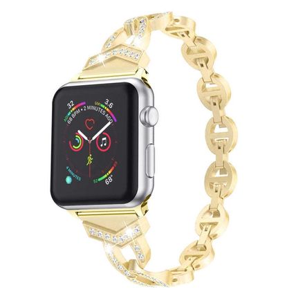 Diamond Stainless Steel Replacement Strap Watchband For Apple Watch Series, 7 41