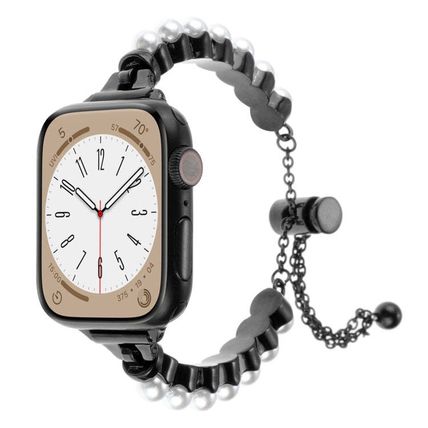 Pearl Bracelet Metal Watch Band, For Apple Watch 42mm, For Apple Watch 38mm (For