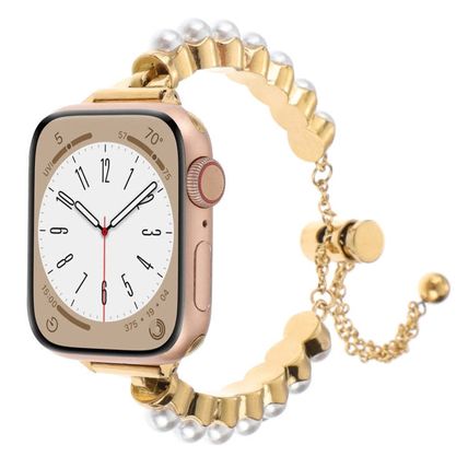 Pearl Bracelet Metal Watch Band, For Apple Watch 42mm, For Apple Watch 38mm (For