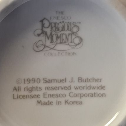 Vintage 1990 Enesco PRECIOUS MOMENTS JOAN COFFEE MUG Porcelain Tea Cup