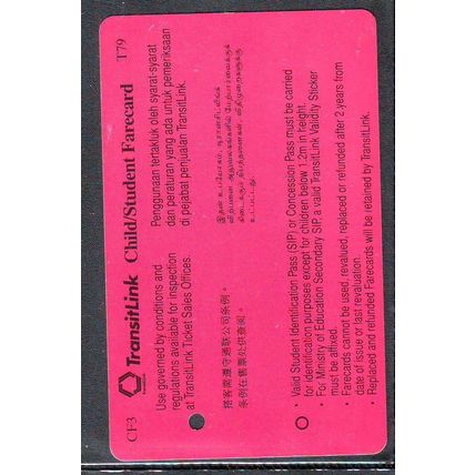 Chirpy Friends S'pore TransitLink Train/Bus Card