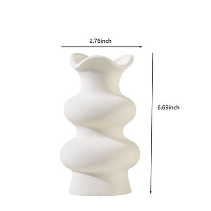 Woodside Home Living Modern White Ceramic Vase Set for Flowers